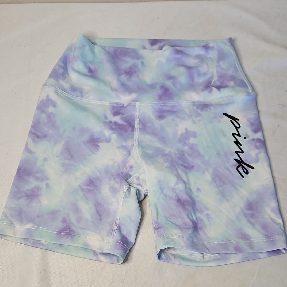 PINK Victoria's Secret Pastel Tie-Dye High-Rise Bike Shorts